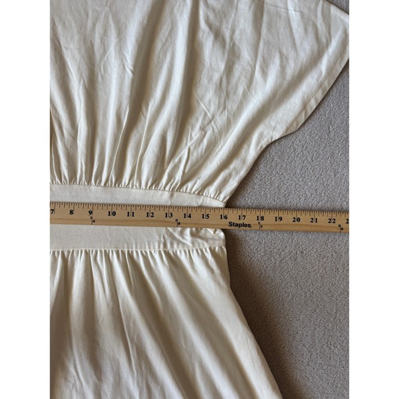 SOLD OUT Everlane Size Large The Organic Cotton Waisted T-Shirt Dress Midi White - Picture 5 of 8